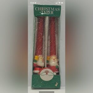 Vintage Capri Santa Taper Candles 10" Set of 2 • Sealed • Box Wear